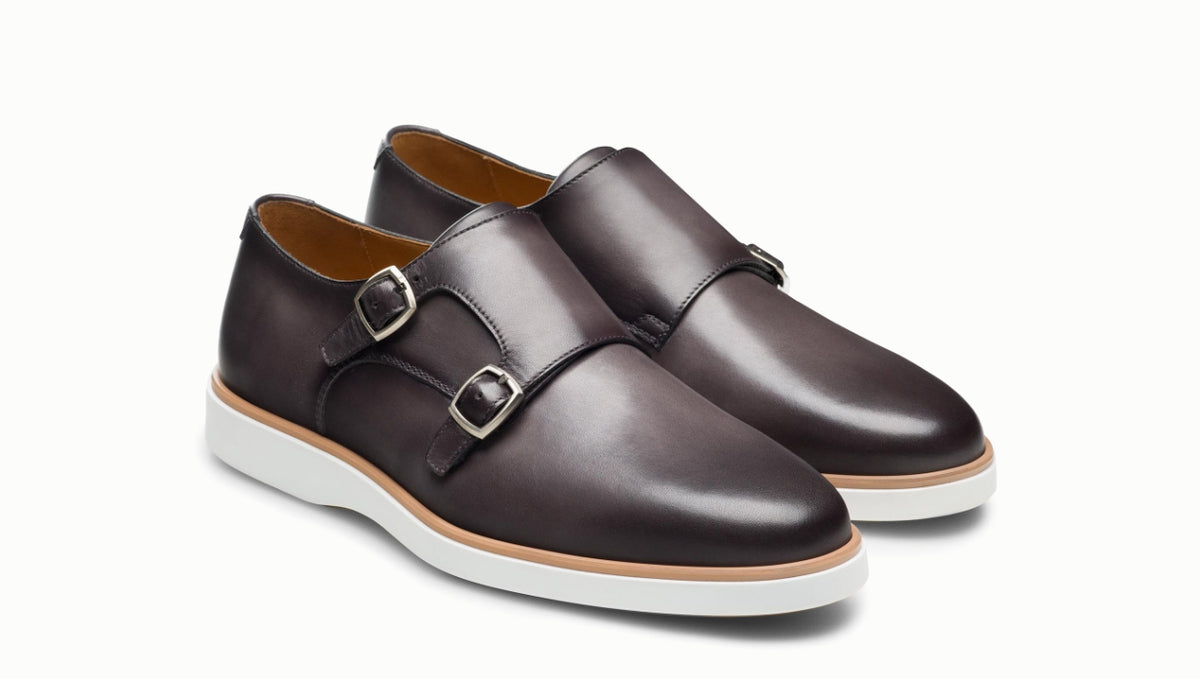 Magnanni Lucio Double Monk Strap Dress Shoes Gray Calf Leather Men’s 10.5 Javier Men main image 2