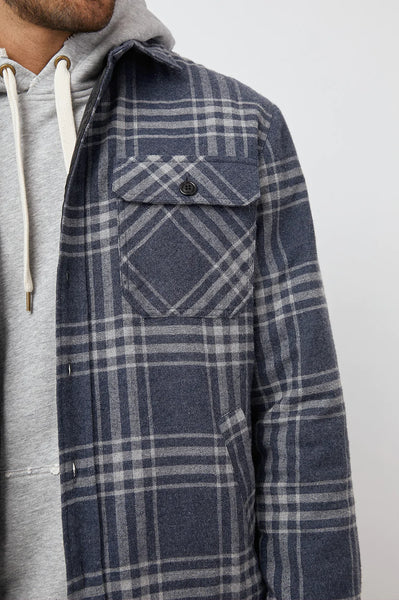 WORTHING QUILTED FLANNEL - GREY