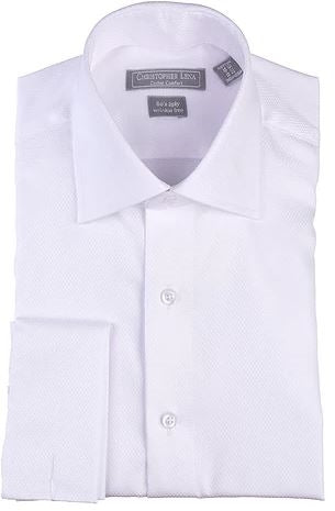 CONTEMPORARY FIT WHITE TUX SHIRT - 6/7