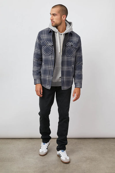 WORTHING QUILTED FLANNEL - GREY
