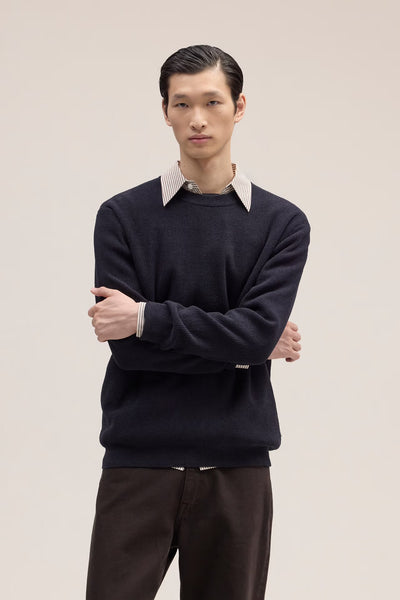 DANNY CREW SWEATER - NAVY