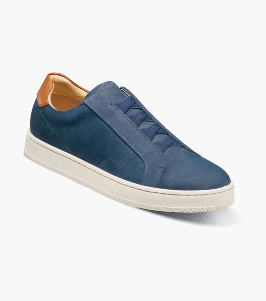 SUEDE SLIP ON SNEAKER - NAVY