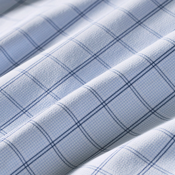 LEEWARD TRIM FIT WINDOWPANE - LT.BLUE/NAVY