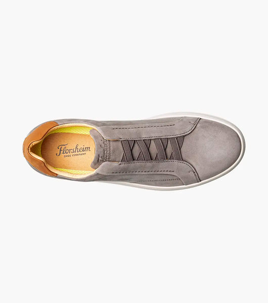 SUEDE SLIP ON SNEAKER - GRAY