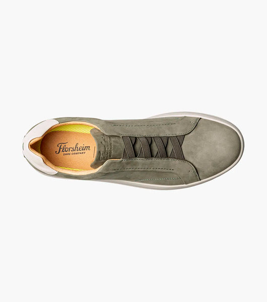SUEDE SLIP ON SNEAKER - SAGE