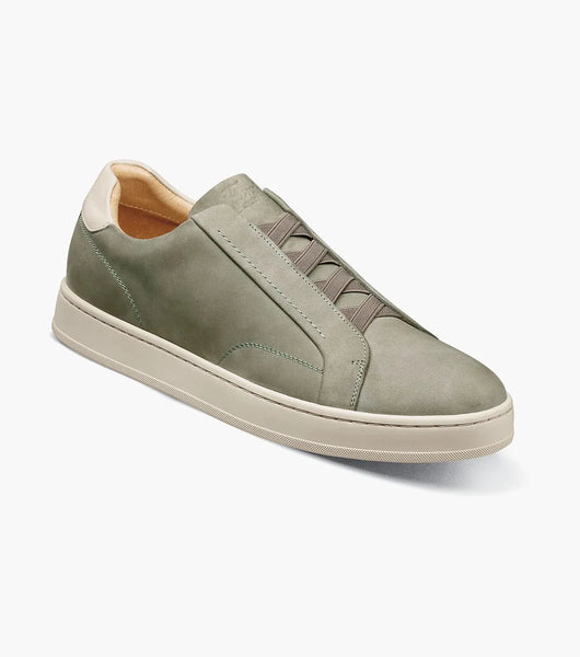 SUEDE SLIP ON SNEAKER - SAGE