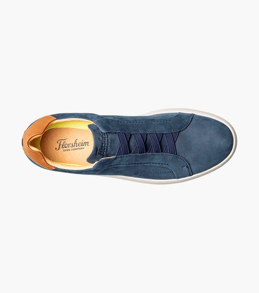 SUEDE SLIP ON SNEAKER - NAVY