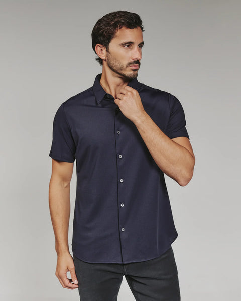 ALDRIDGE S SLEEVE SHIRT - NAVY