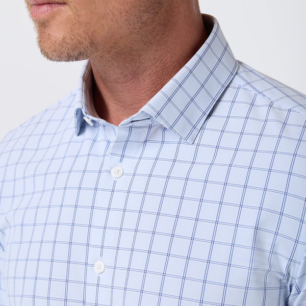 LEEWARD TRIM FIT WINDOWPANE - LT.BLUE/NAVY