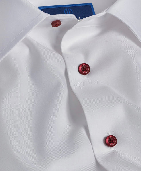 WHITE W/MERLOT BUTTON - 34/35