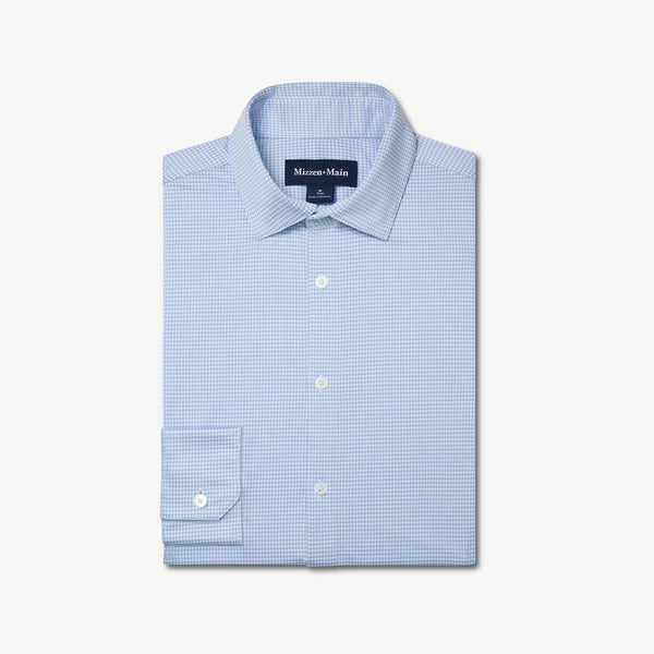 HAYLARD TRIM NO TUCK GINGHAM - LT. BLUE