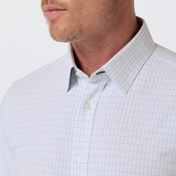 LEEWARD TRIM PLAID - W/BLUE