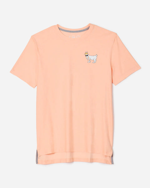 BOYS GOAT DRI FIT TEE - PEACH