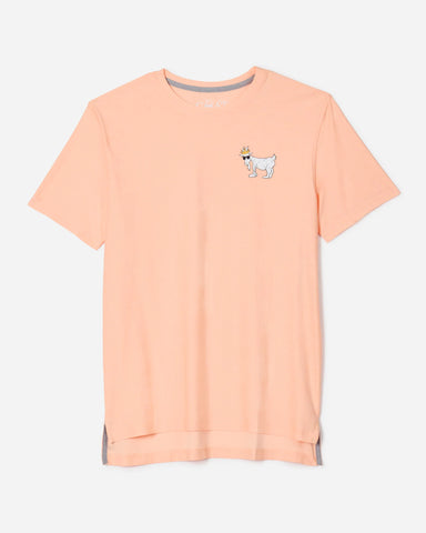 BOYS GOAT DRI FIT TEE - PEACH