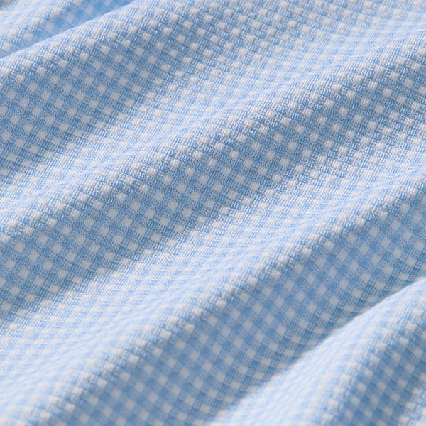 HAYLARD TRIM NO TUCK GINGHAM - LT. BLUE