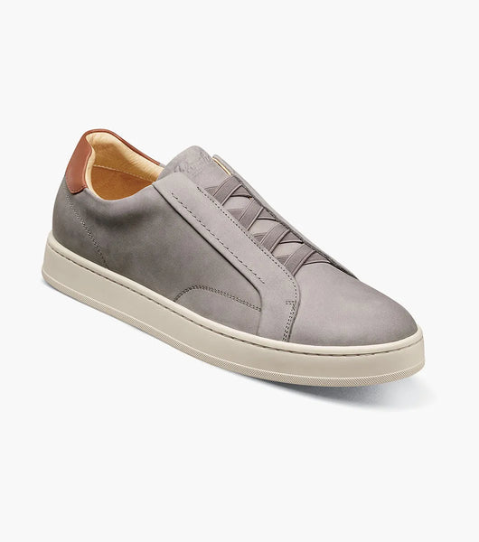 SUEDE SLIP ON SNEAKER - GRAY