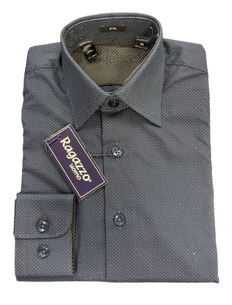 husky men's dress shirts Boys Husky Fit Short Sleeve Easy Care Signature Twill Dress Shirt