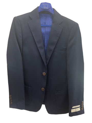 BOYS SLIM FIT SOLID BLAZER - BLUE