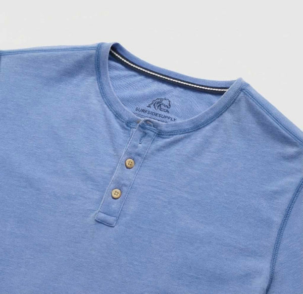 SS BURNOUT HENLEY - BLUE