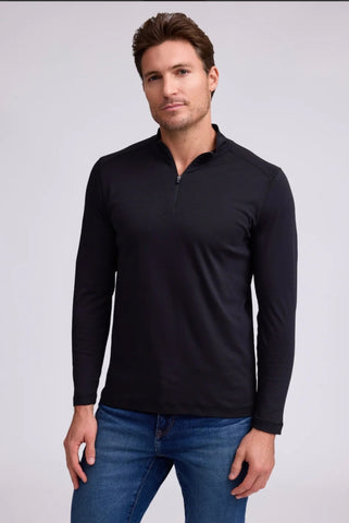 GANSEVOORT 1/4 ZIP - BLACK