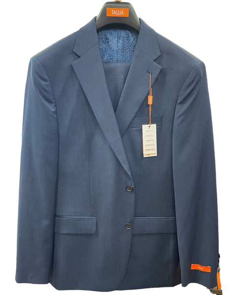 WOOL STRETCH SUIT - BLUE