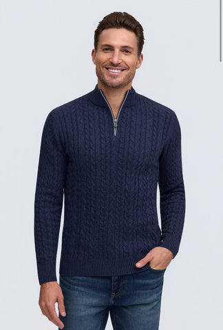 CABLE ZIP MOCK - TWILIGHT