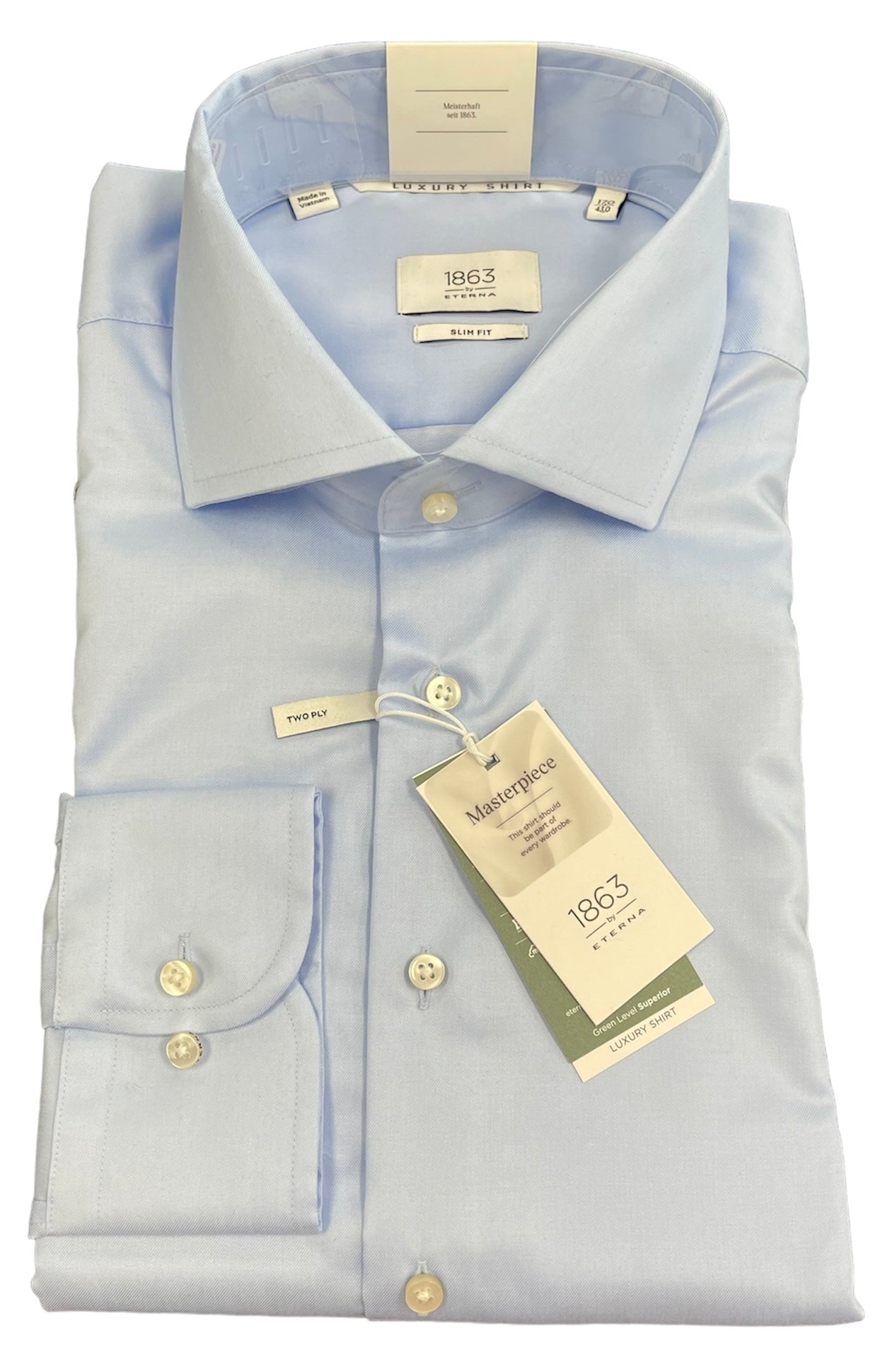 what size is a 34 35 dress shirt G-Style USA Men's Regular Fit Long Sleeve Solid Color Dress Shirts - Navy - 1X - 17-17.5
