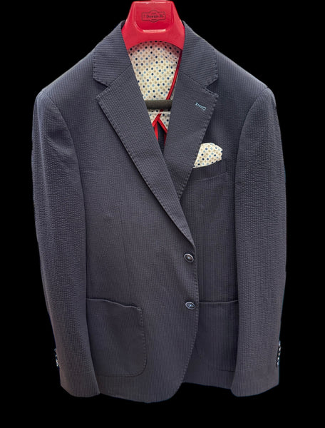 MERIDIAN SEERSUCKA JACKET - NAVY