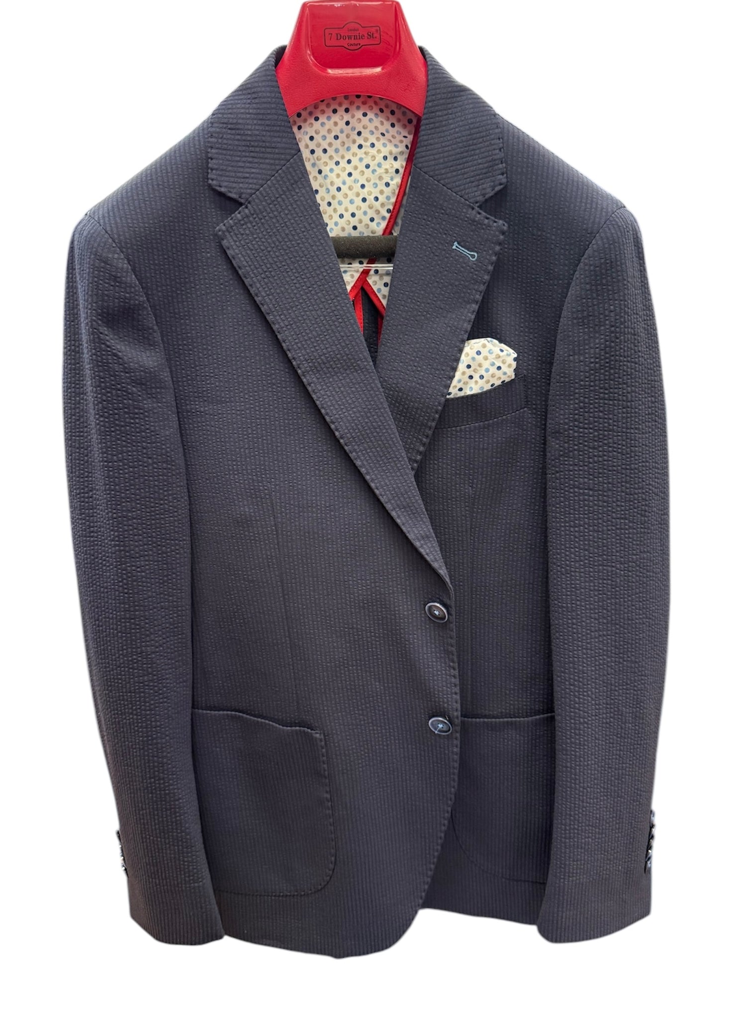 MERIDIAN SEERSUCKA JACKET - NAVY