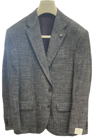 100% WOOL/BAMBO SPORTCOAT - BLK/CHARC