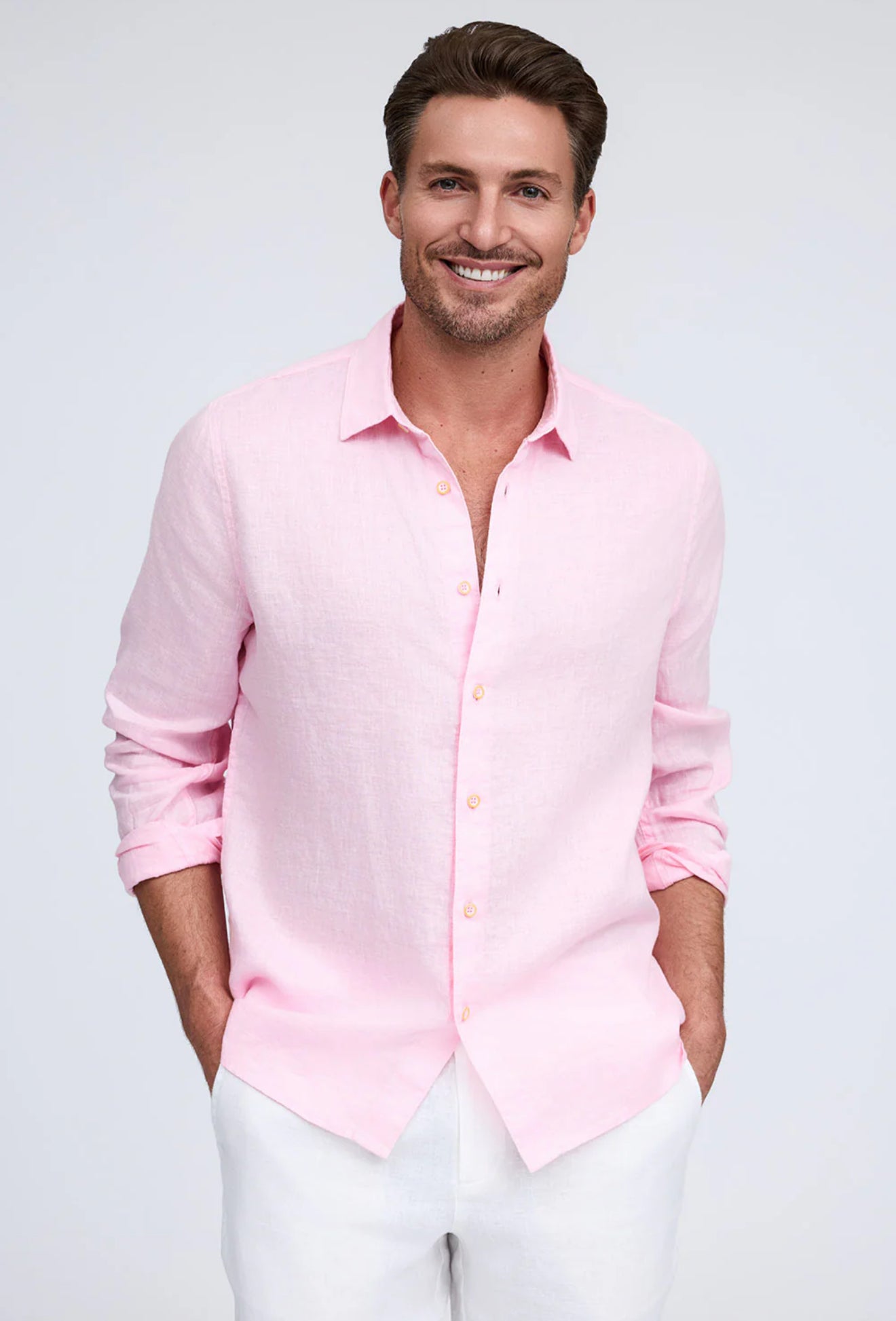 SOLID LINEN - PINK