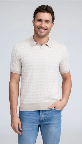 SS JACQUARD POLO - OAT