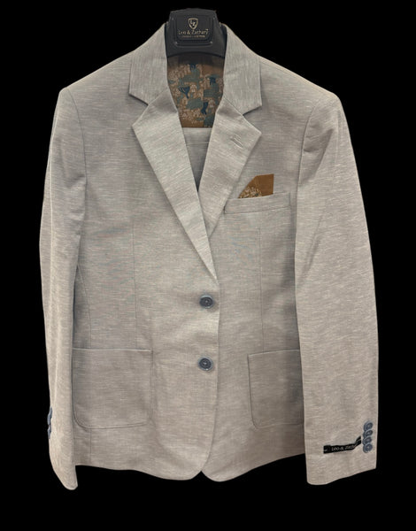 BOYS CHAMBRAY SUIT - BLUE