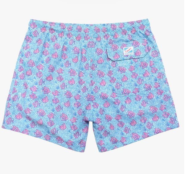 5 INCH SWIM SHORT - CORAL FISH