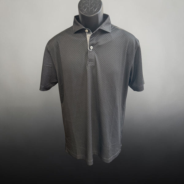 THE O MESH POLO - BLACK