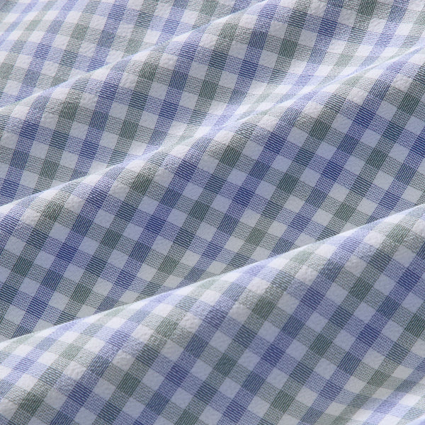 TRIM FIT UNTUCK GINGHAM - BLU/GRN