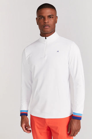 HAYDEN 1/4 ZIP SLIP ON PERFORMANCE  - WHITE