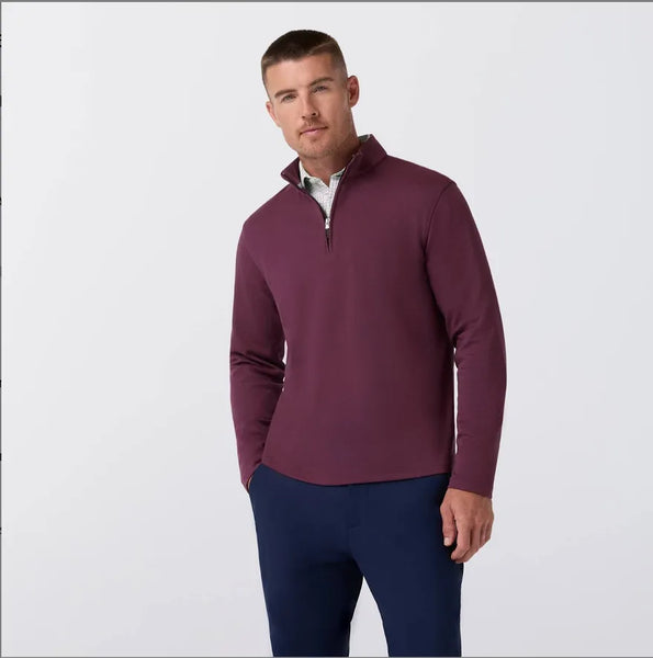KPI QUARTER ZIP - MERLOT