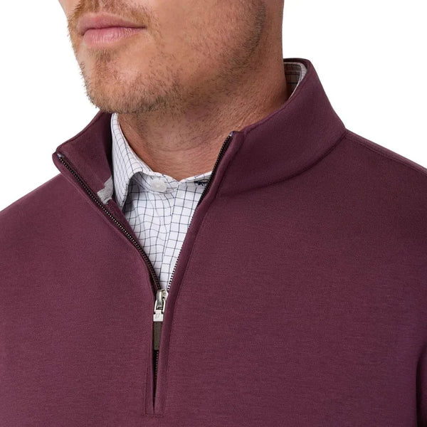 KPI QUARTER ZIP - MERLOT