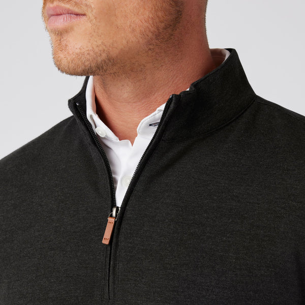 KPI QUARTER ZIP - BLK HTHR