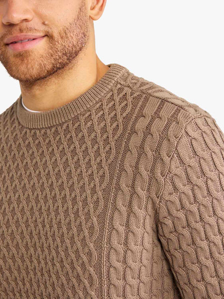 NEPTUNE CABLE SWEATER - OAK