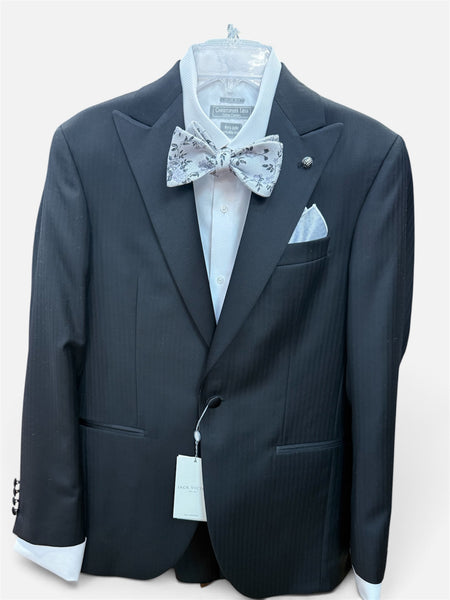 SHADOW STRIPE TUX - BLACK