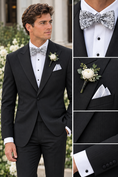 SHADOW STRIPE TUX - BLACK