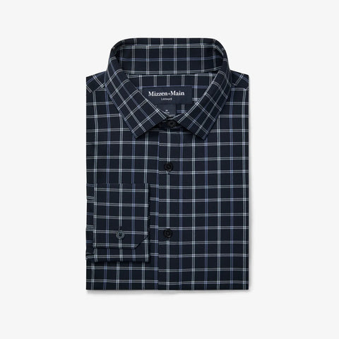 TRIM FIT PLAID - NAVY