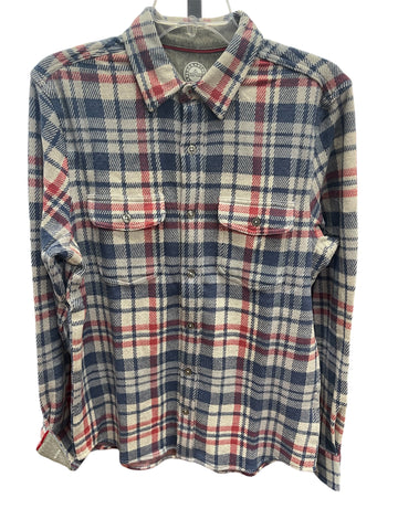 SUPA SOFT KNIT FLANNEL - NAVY/RED