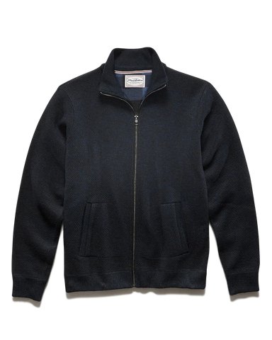 FULL ZIP SWEATER - NAVY