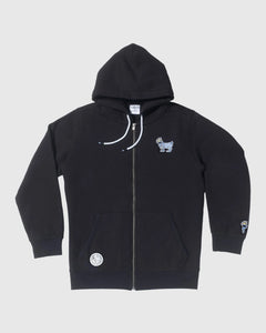 BOYS SHEPRA ZIP HOOD - BLACK