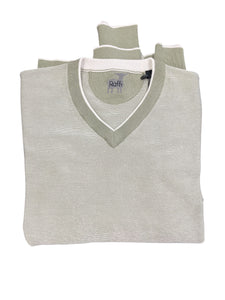 STITCH V-NECK SWEATER - CELERY