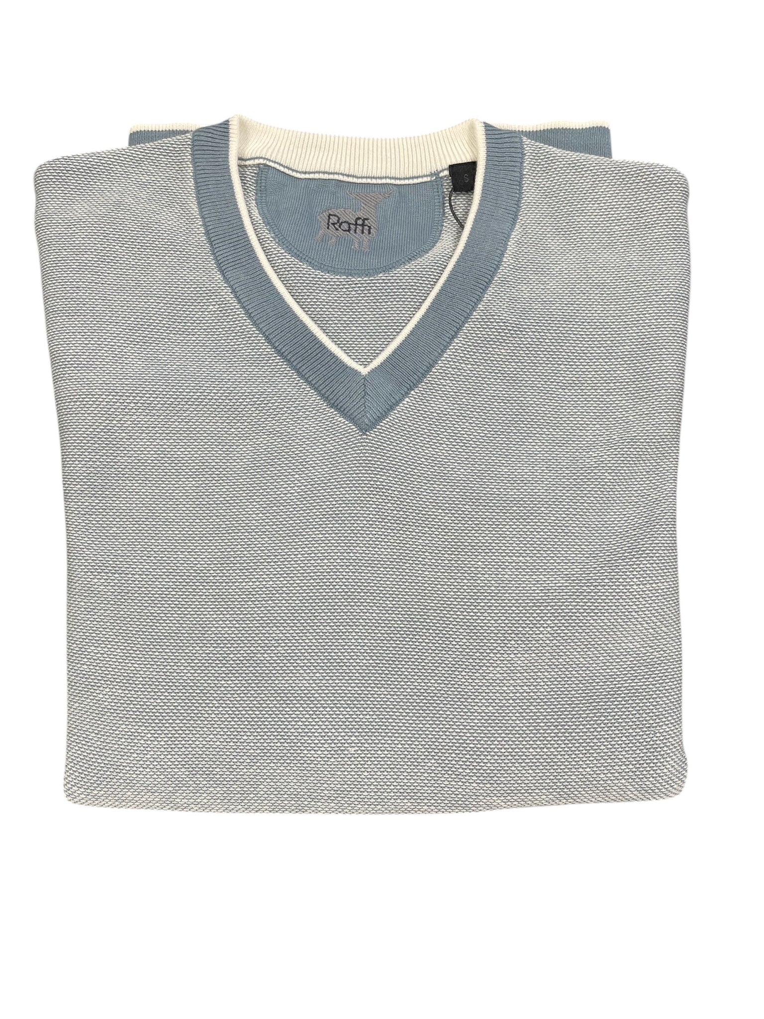 STITCH V-NECK SWEATER - MARINE