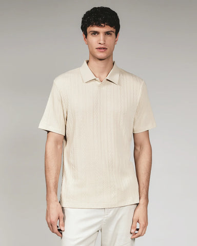 ZAYNE SWEATER POLO - TAN